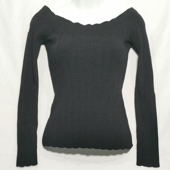 Knit Boatneck Stretchy Top Size M EUC # 123 - Picture 1 of 6